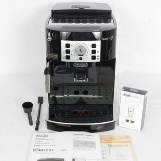 デロンギ(DeLonghi)の【美品】デロンギ マグニフィカS ECAM22112B ブラック 新品除石灰剤付き 全自動エスプレッソマシン コーヒーメーカー DeLonghi 本体(コーヒーメーカー)