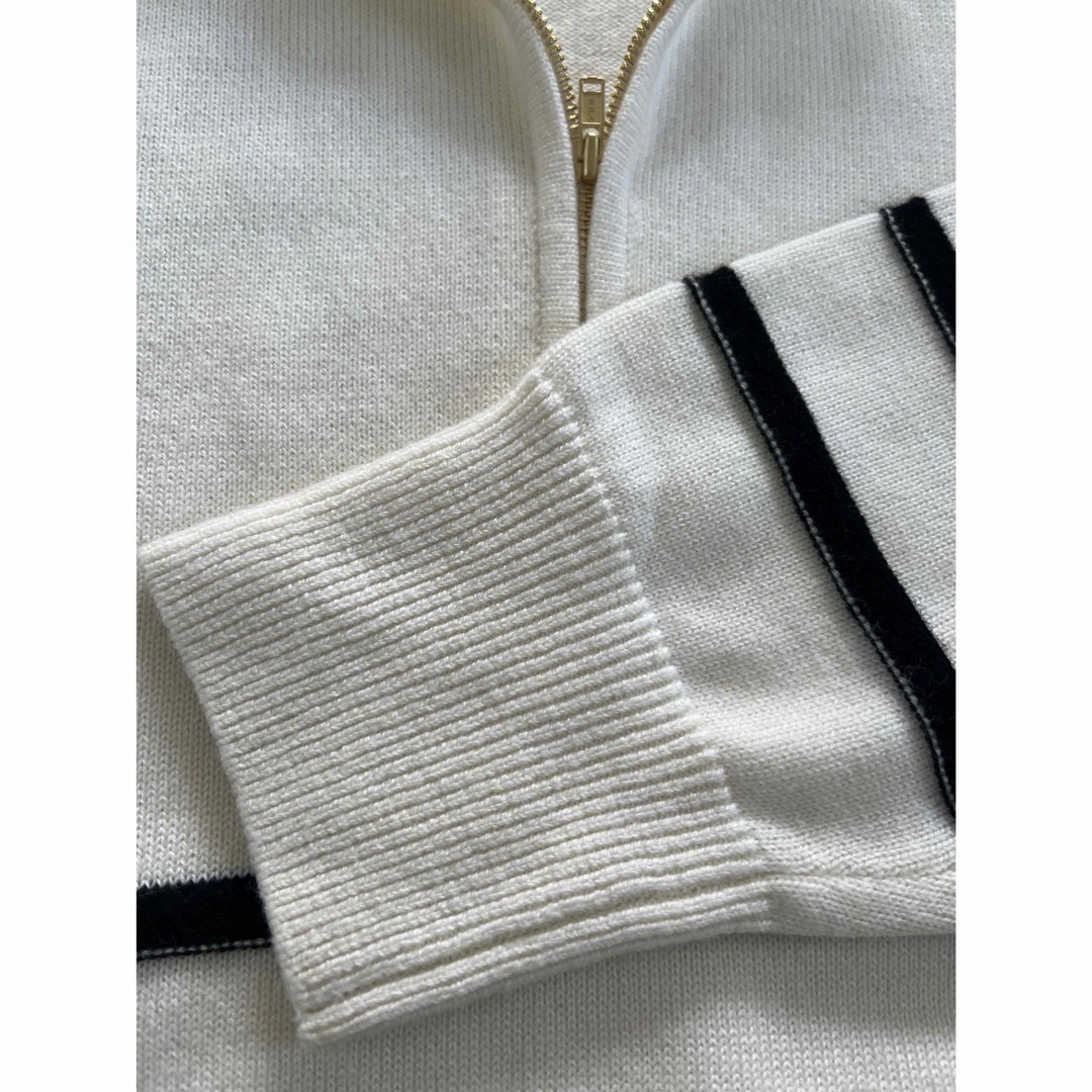 L'Appartement DEUXIEME CLASSE(アパルトモンドゥーズィエムクラス)のGOOD GRIEF/グッドグリーフBorder Zip Knit TOP レディースのトップス(ニット/セーター)の商品写真