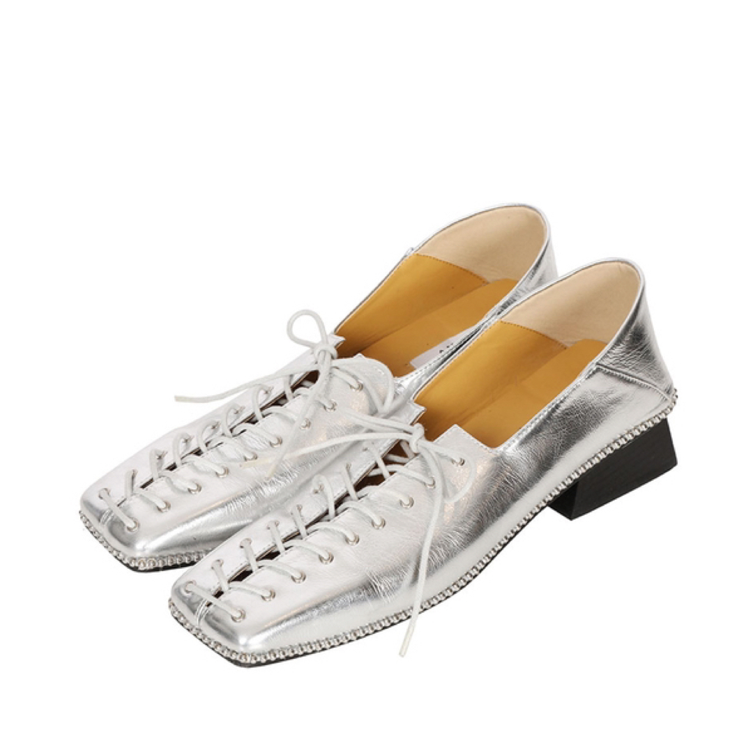 Ameri VINTAGE(アメリヴィンテージ)のAMERI LACE UP LOAFER シルバー レディースの靴/シューズ(ローファー/革靴)の商品写真