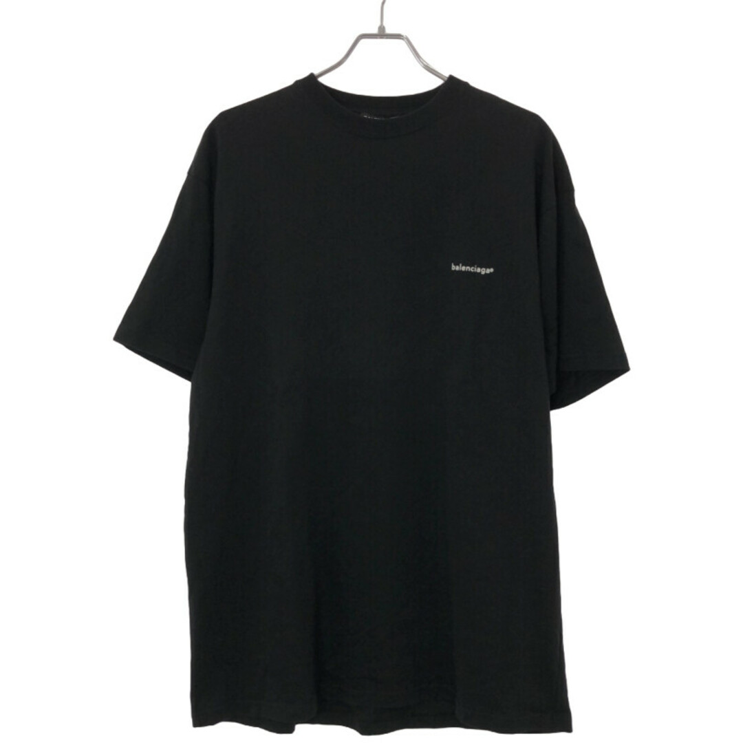 新品未使用品ＳBALENCIAGA バレンシアガ 17AW ロゴプリントオーバーサイズTシャツ ブラック M 486032 TWK36