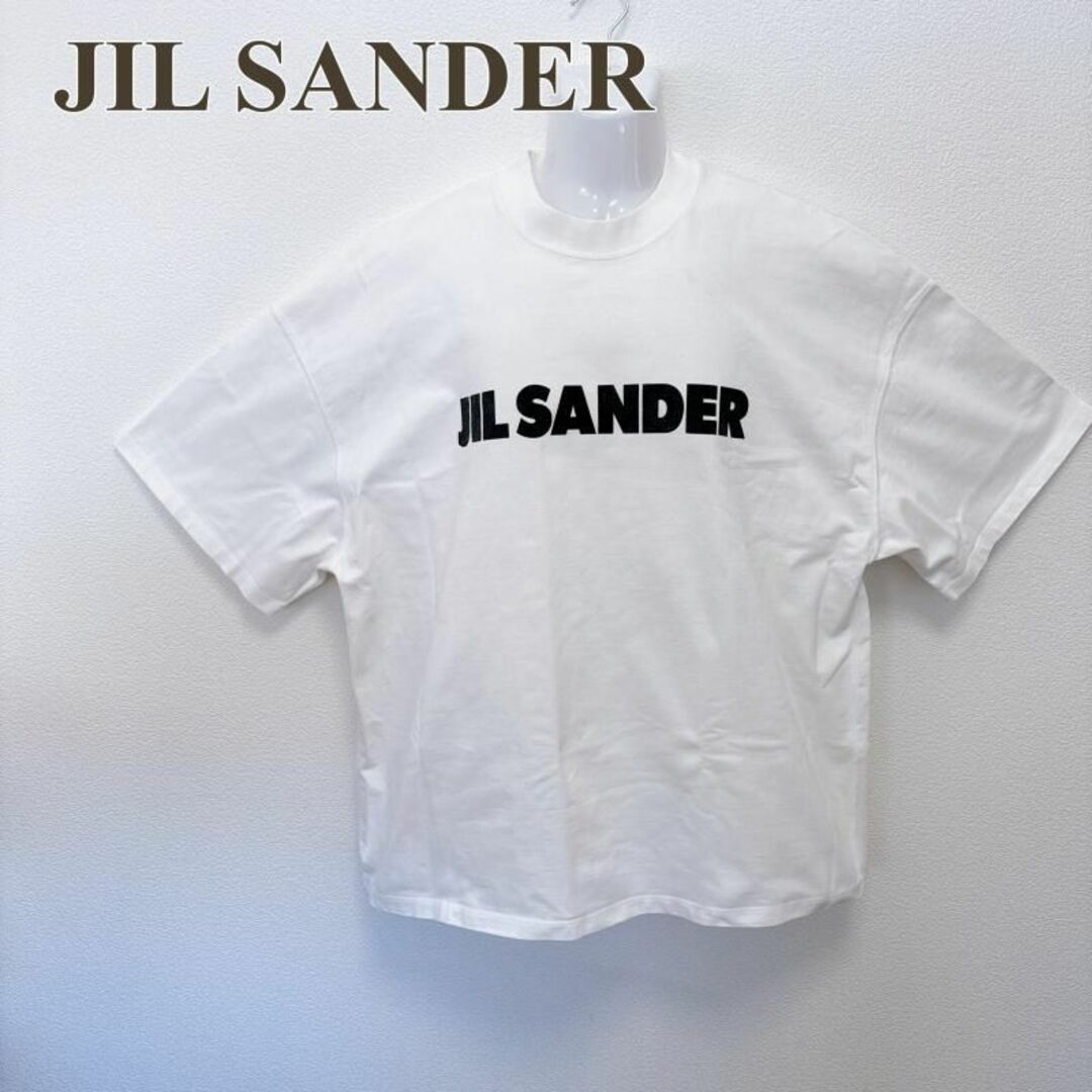 ジルサンダー JIL SANDER Tシャツ ロゴプリント ホワイト約80㎝身幅