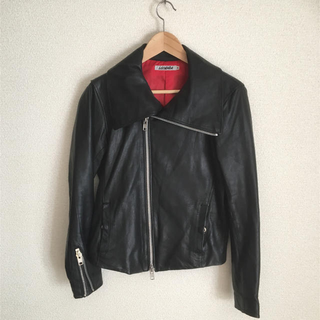 美品!LEGENDA ライダースジャケット LEGENDA レザー ライダースジャケット