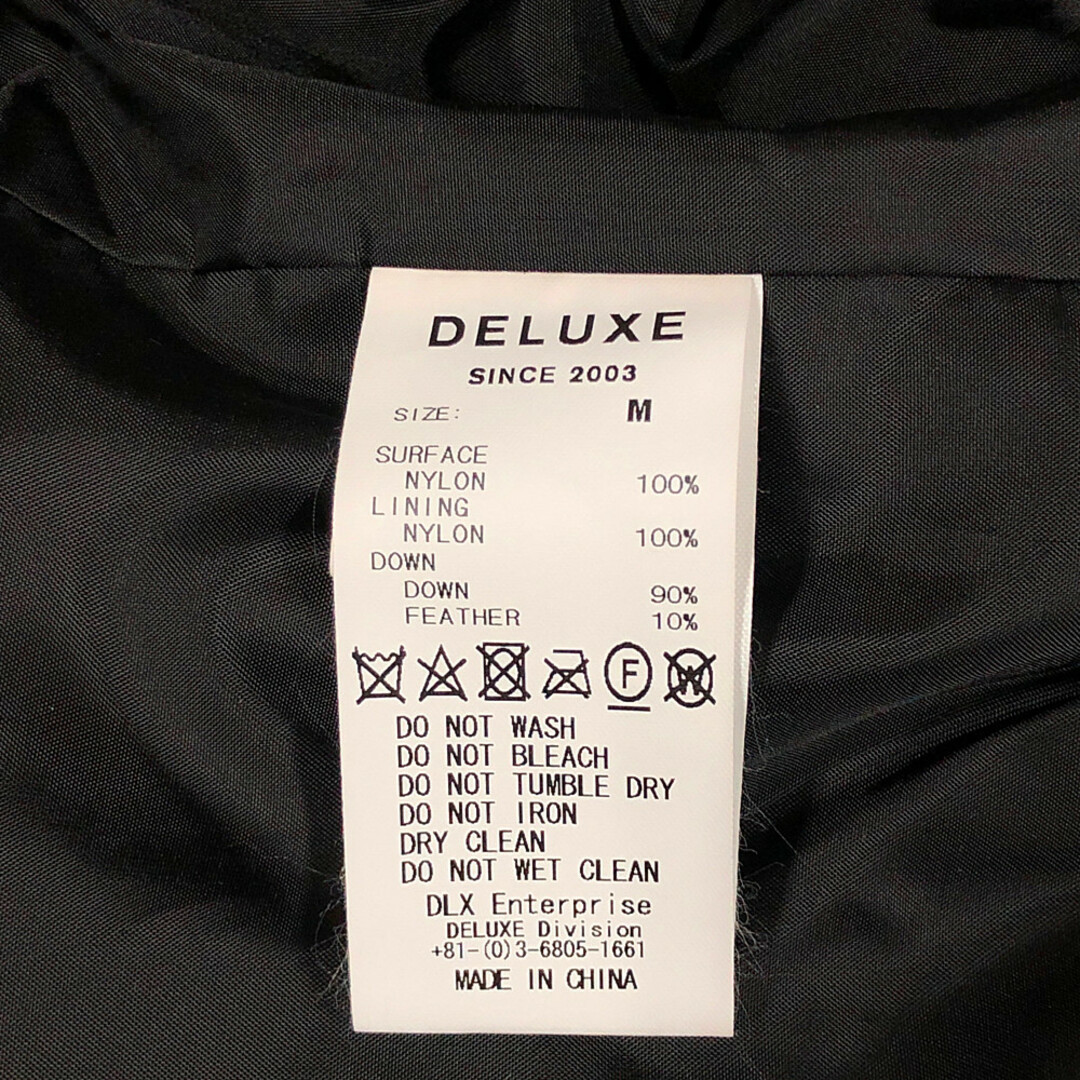 DELUXE(デラックス)のDELUXE デラックス WILD THINGS DOWN JACKET ダウンジャケット 黒×白 サイズM 正規品 / 33259 メンズのジャケット/アウター(ダウンジャケット)の商品写真