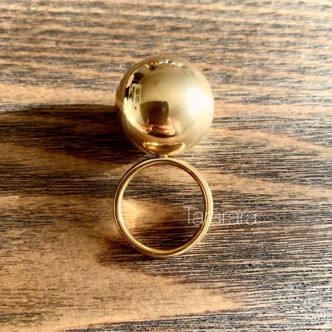 ●stainless bigball ring●金属アレルギー対応 レディースのアクセサリー(リング(指輪))の商品写真