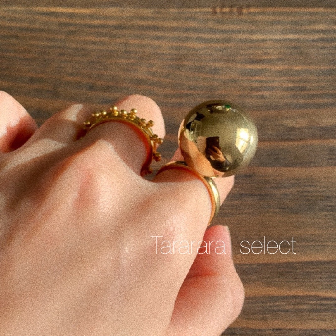 ●stainless bigball ring●金属アレルギー対応 レディースのアクセサリー(リング(指輪))の商品写真