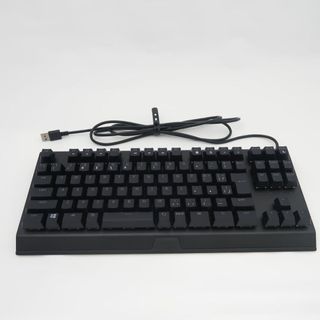 レイザー(LAZER)の美品 RAZER レイザー RZ03-0349 BlackWidow V3 メカニカル ゲーミング キーボード テンキーレス 緑軸 有線 eスポーツ HM400C (PC周辺機器)