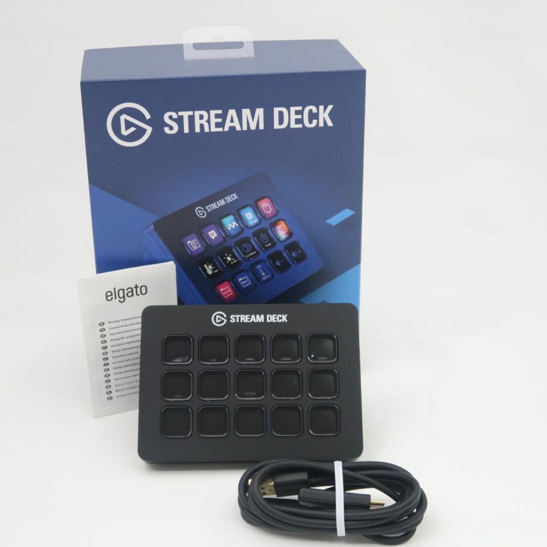 美品 Elgato エルガト 20GBA9901 STREAM DECK ストリーム デッキ 15キー配列 HM403CPC周辺機器