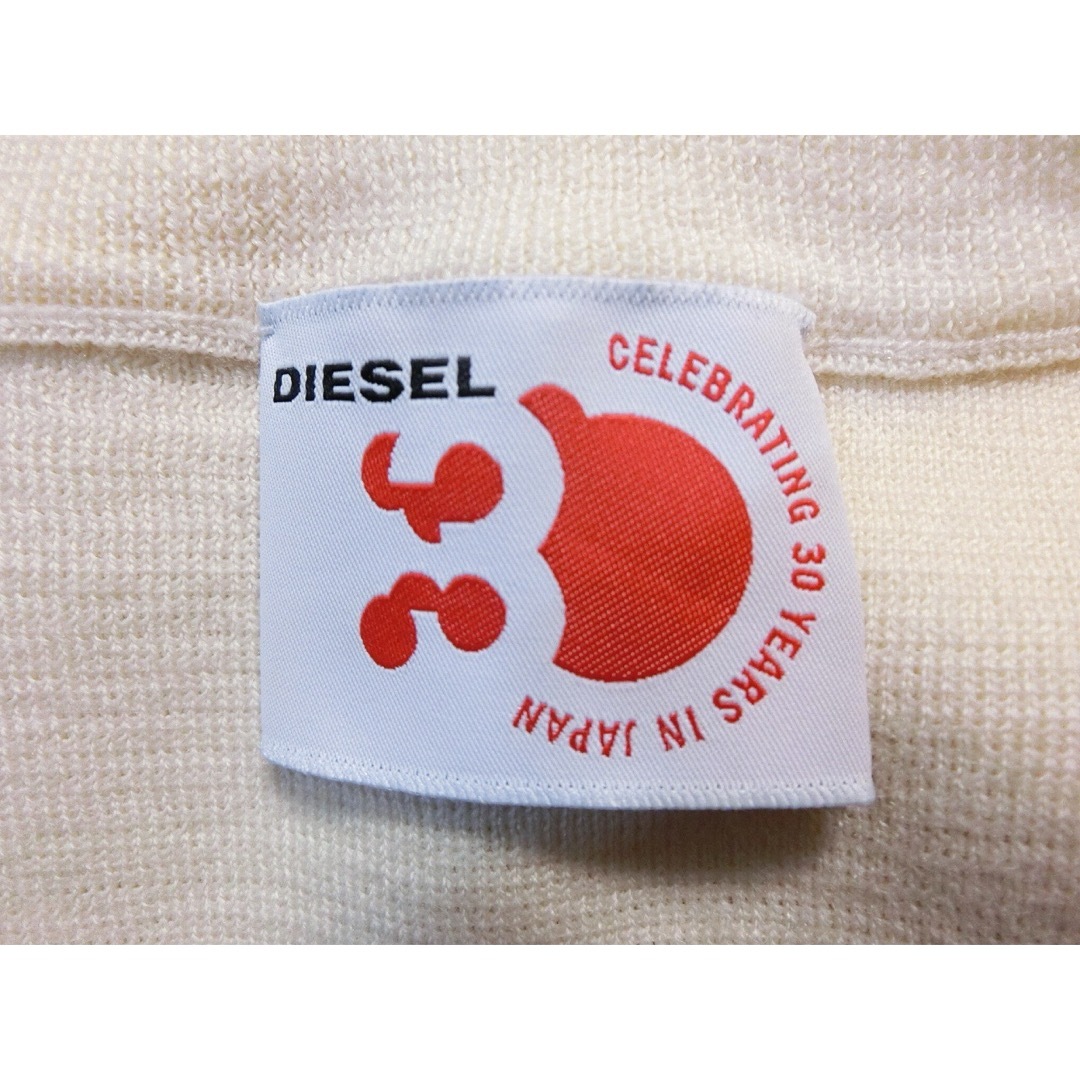 DIESEL(ディーゼル)のDIESEL ディーゼル　クリーム色のニットでロング丈の長袖ワンピース XS レディースのワンピース(ロングワンピース/マキシワンピース)の商品写真