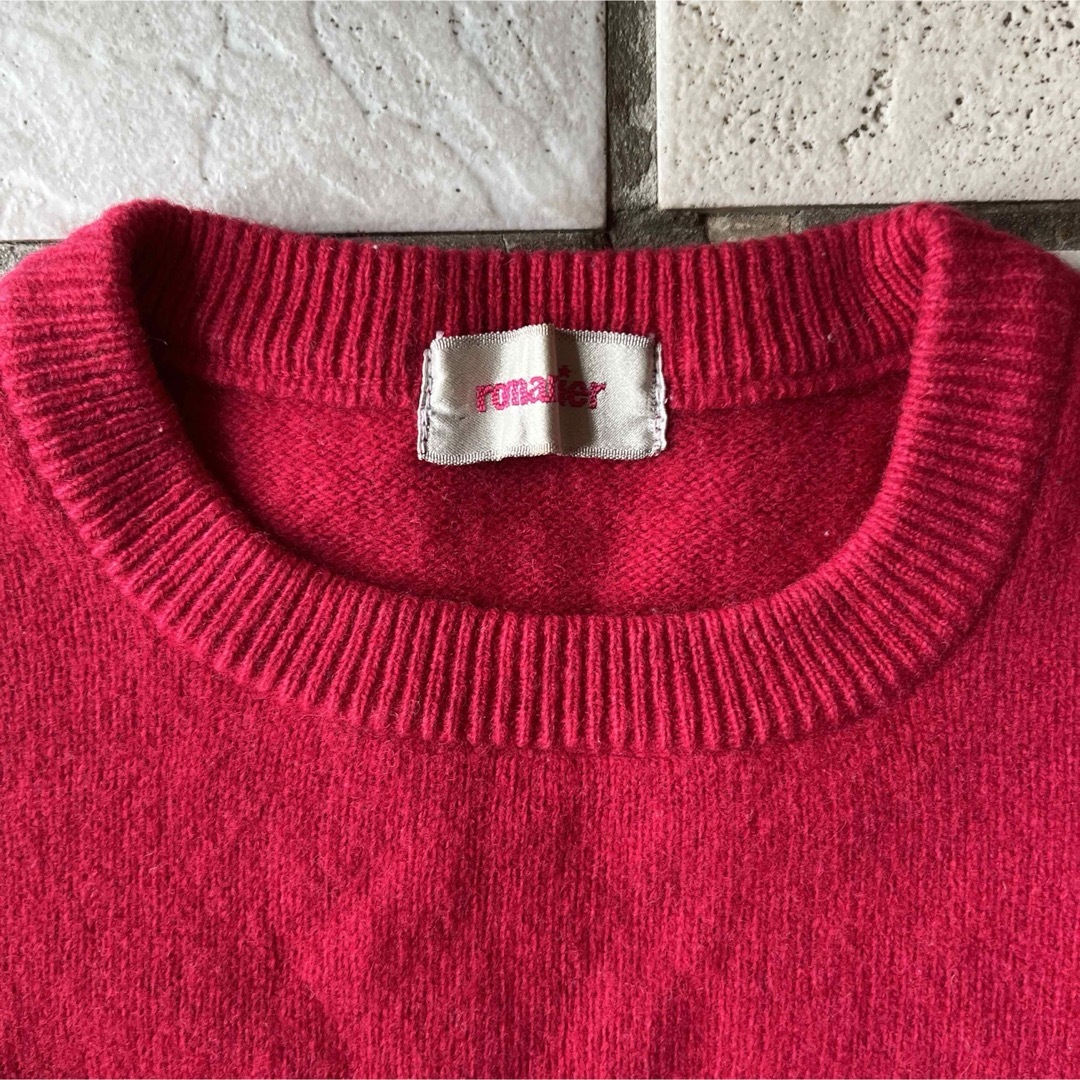 ロマンシェ　ピンク　ウールセーター レディースのトップス(ニット/セーター)の商品写真