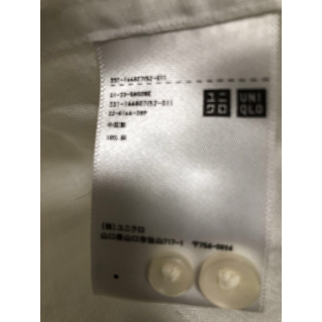 UNIQLO(ユニクロ)のUNIQLO  メンズ　プレミアムリネン　スタンドカラーシャツ ホワイト L メンズのトップス(シャツ)の商品写真