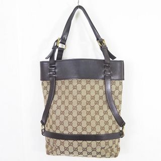 グッチ(Gucci)のGUCCI 106248 2123 GGキャンバス×レザー トートバッグ(トートバッグ)