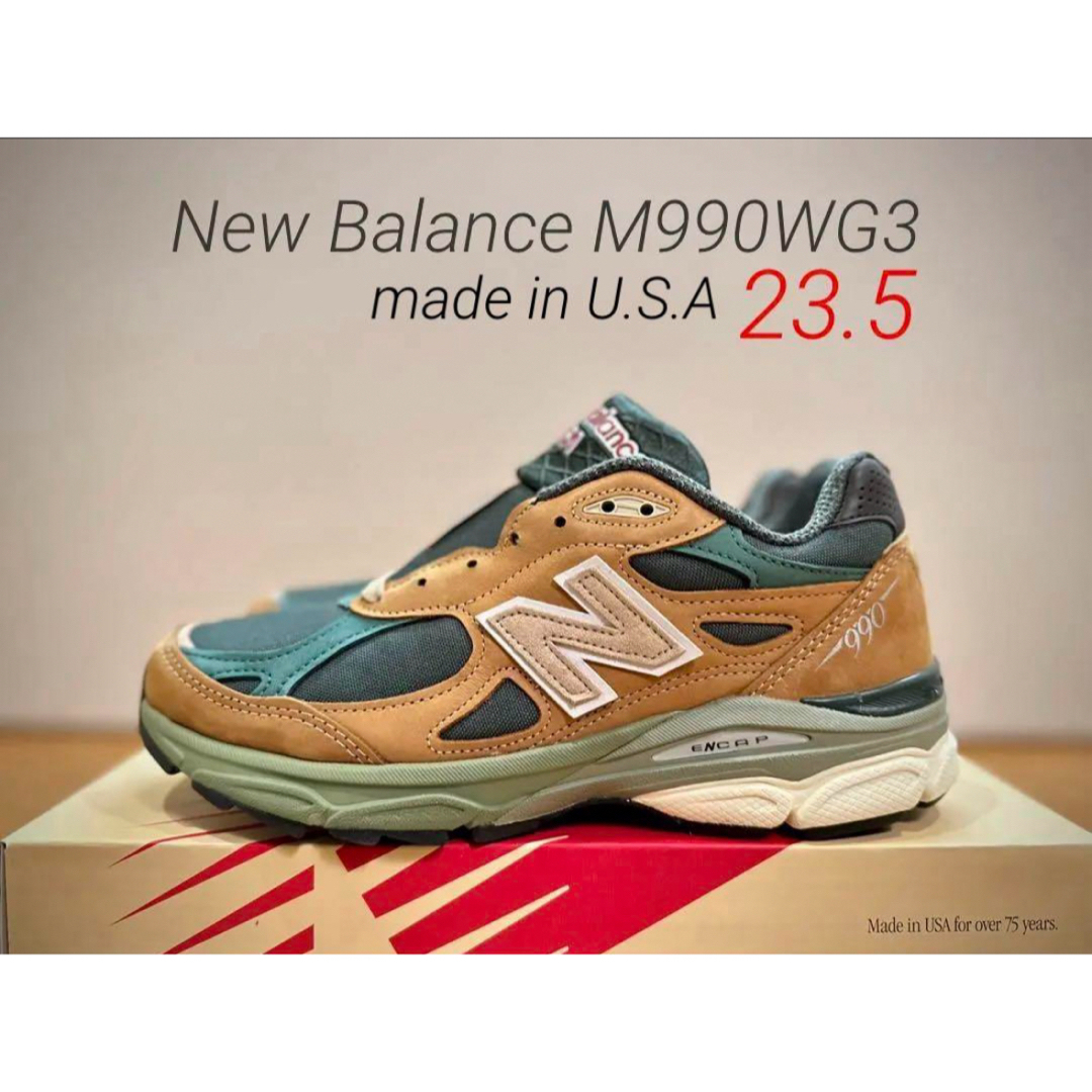 New Balance(ニューバランス)の希少サイズ！New Balance M990WG3 23.5㎝ ニューバランス レディースの靴/シューズ(スニーカー)の商品写真