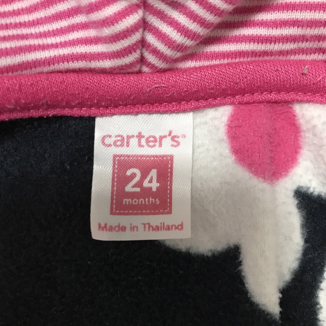 carter's(カーターズ)の値下げ！Carter's  女の子　ベビー　85  花模様　フード キッズ/ベビー/マタニティのベビー服(~85cm)(トレーナー)の商品写真