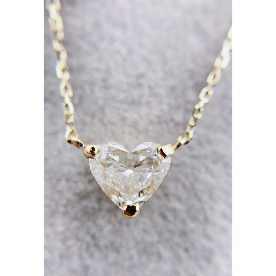 天然 ダイヤモンド 0.309ct k18 ハート ネックレス k18 レディースのアクセサリー(ネックレス)の商品写真