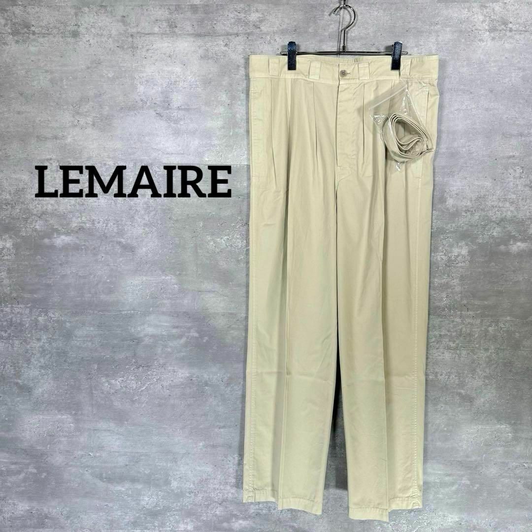 LEMAIRE(ルメール)の『LEMAIRE』  ルメール (48) ベルト付き ルーズパンツ / ベージュ メンズのパンツ(スラックス)の商品写真