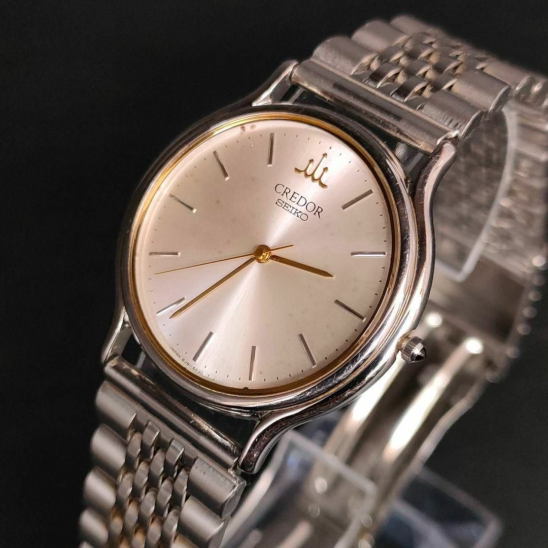 【美品】SEIKO　セイコー　クレドール　シルバー　ゴールド　ラウンド　クォーツ