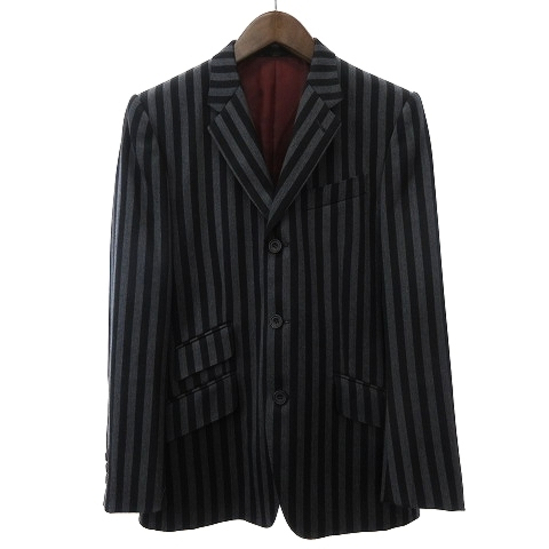 ポールスミス CARNABY ジャケット ストライプ グレー M □SM1 ポールスミス CARNABY ジャケット ストライプ グレー M □SM1