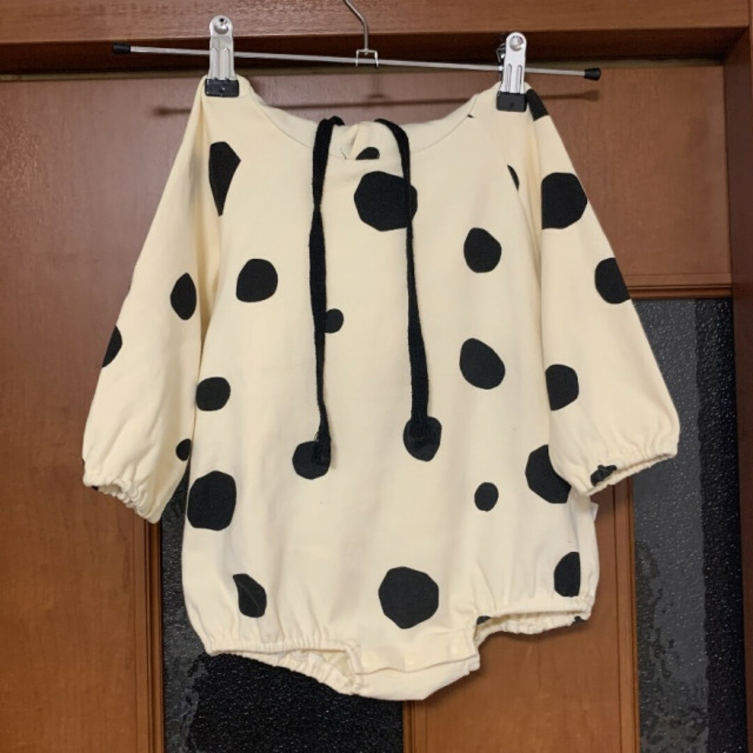 ダルメシアン ロンパース タイツセット 90 スウェット 新品 赤ちゃん 犬 キッズ/ベビー/マタニティのベビー服(~85cm)(ロンパース)の商品写真