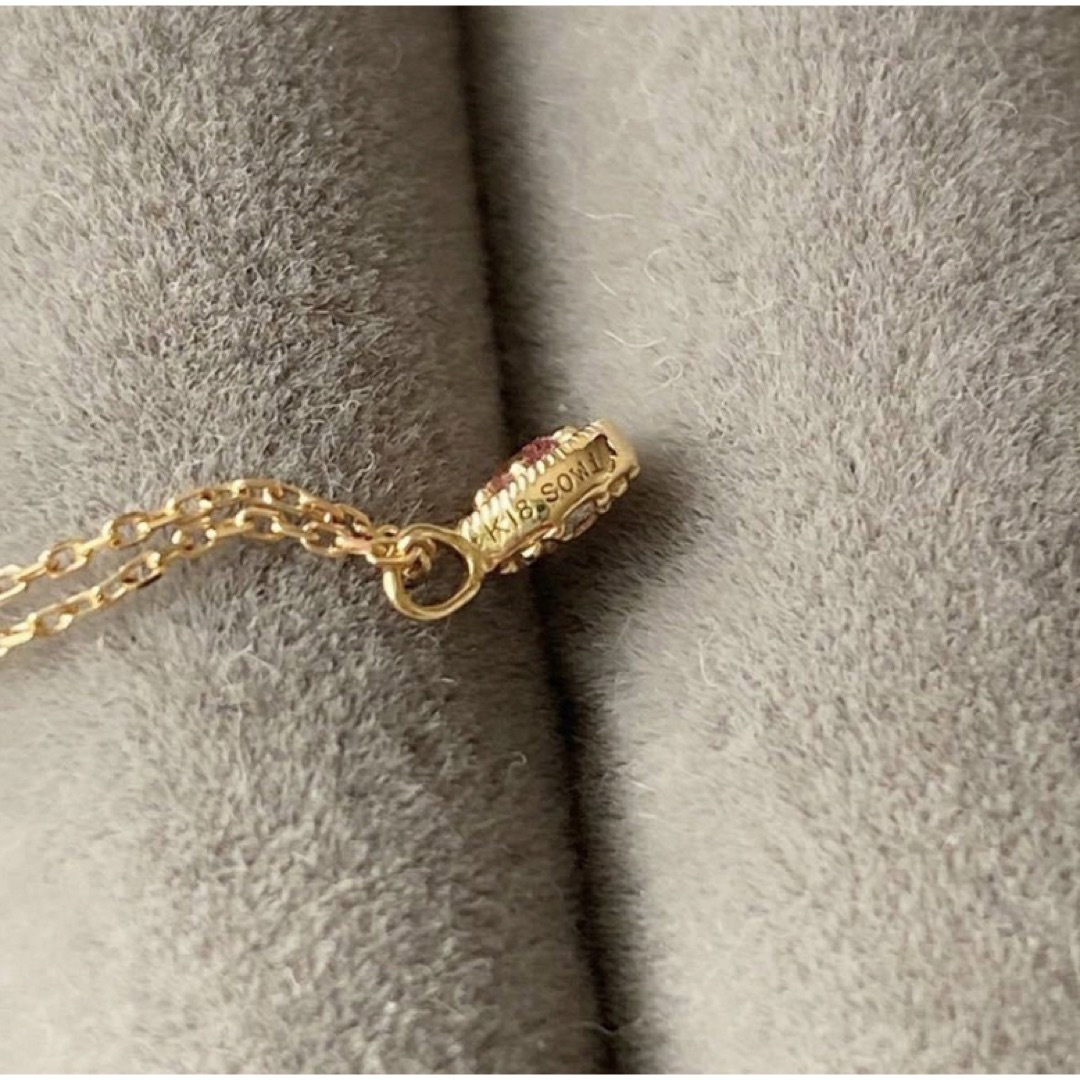 sowi(ソーイ)の〈sowi〉 ピンクトルマリン×ダイヤモンド　ネックレス　K18 レディースのアクセサリー(ネックレス)の商品写真