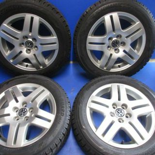 ユ）ポロ純正　９N　６R　６W+185/60R15　スタッドレス(タイヤ・ホイールセット)