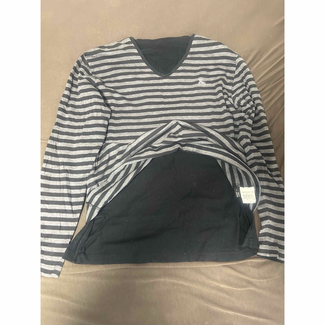 BURBERRY BLACK LABEL(バーバリーブラックレーベル)のバーバリーブラックレーベル リバーシブルロンT. メンズのトップス(Tシャツ/カットソー(七分/長袖))の商品写真