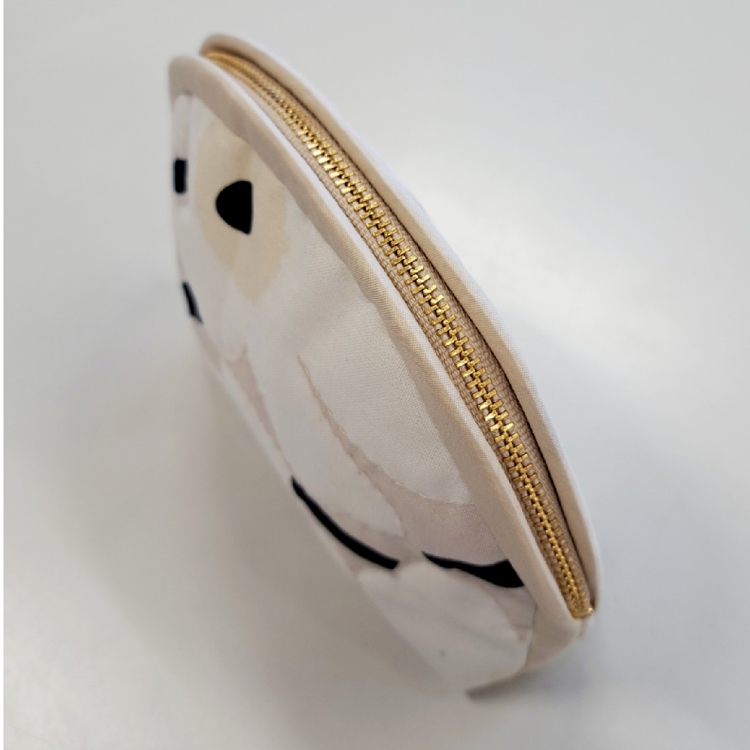 marimekko(マリメッコ)のポーチ　薄ベージュ×ホワイト ハンドメイドのファッション小物(ポーチ)の商品写真