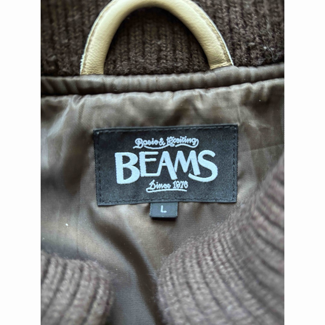 BEAMS(ビームス)のbeams スタジャン　レザー　Lサイズ メンズのジャケット/アウター(スタジャン)の商品写真