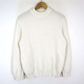 ユニクロ(UNIQLO)のユニクロ ニット ミドルゲージ モックネック セーター 長袖 XL オフ白(ニット/セーター)