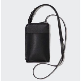 ユニクロ(UNIQLO)の完売＊UNIQLO＊スマホショルダーBLACK(ショルダーバッグ)