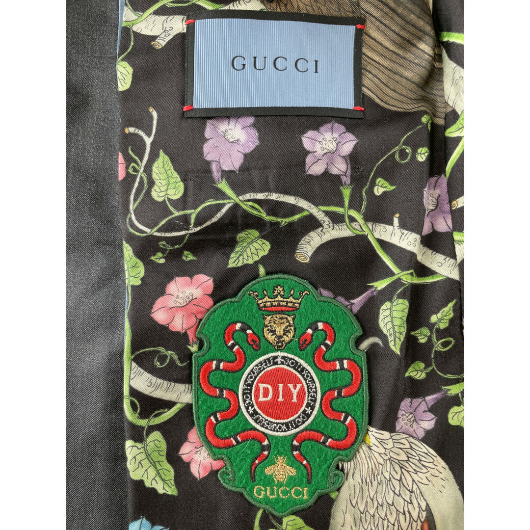 Gucci(グッチ)のグッチ 【美品/国内正規】461269/454974 裏地総柄 シルク100% 2Bシングル ジャケット54/ボトムス48 メンズのスーツ(セットアップ)の商品写真