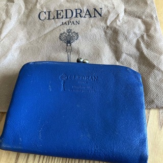 クレドラン(CLEDRAN)のCLEDRAN クレドラン 財布　二つ折　がま口　ブルー(財布)