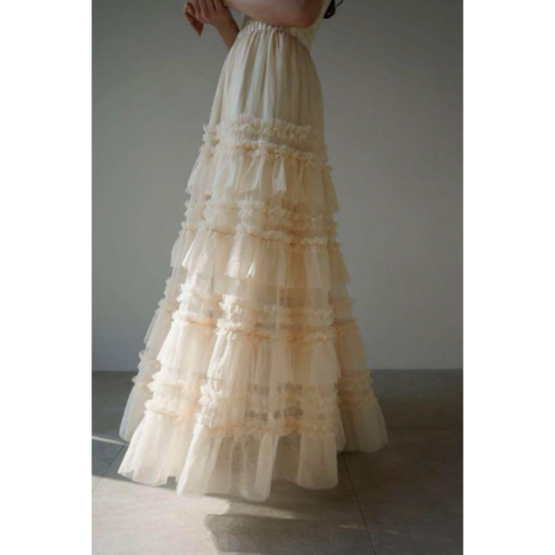 SNIDEL(スナイデル)のacka tulle long skirt レディースのスカート(ロングスカート)の商品写真