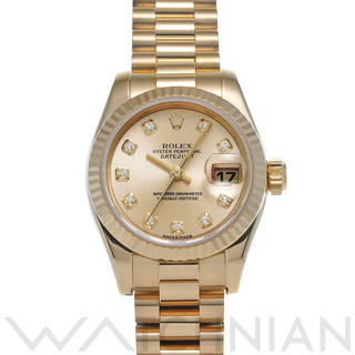 ロレックス(ROLEX)の中古 ロレックス ROLEX 179178G Y番(2002年頃製造) シャンパン /ダイヤモンド レディース 腕時計(腕時計)
