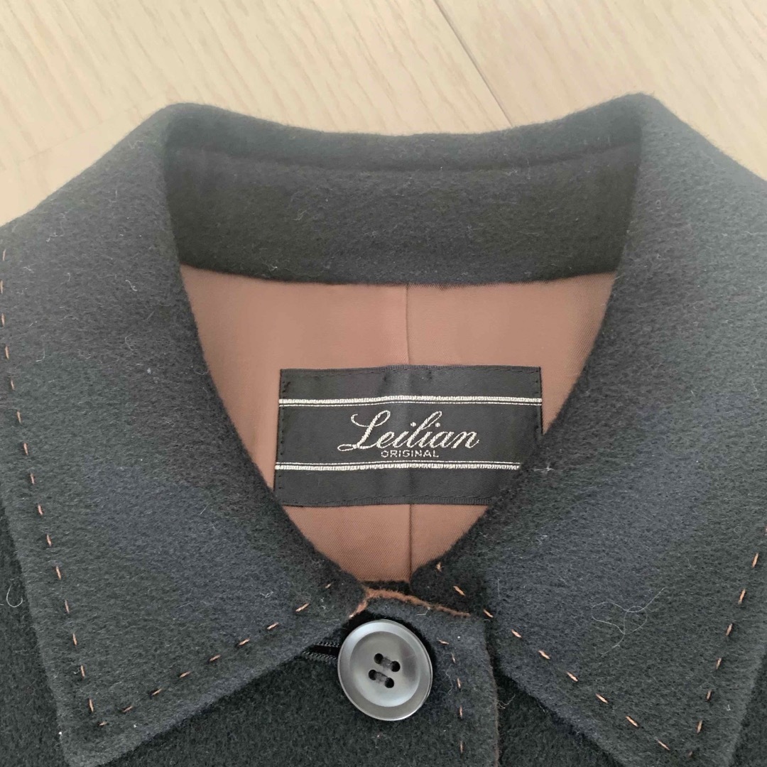 leilian(レリアン)のカシミヤコート　ロングコート　黒　レリアン　オシャレ レディースのジャケット/アウター(ロングコート)の商品写真