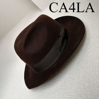 カシラ(CA4LA)のCA4LA ハット　帽子　ブラウン　スエード　ブランド(ハット)