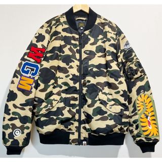 アベイシングエイプ(A BATHING APE)のA BATHING APE（アベイシングエイプ）1ST CAMO SHARK MA-1　ボンバージャケット【A31240-007】(その他)