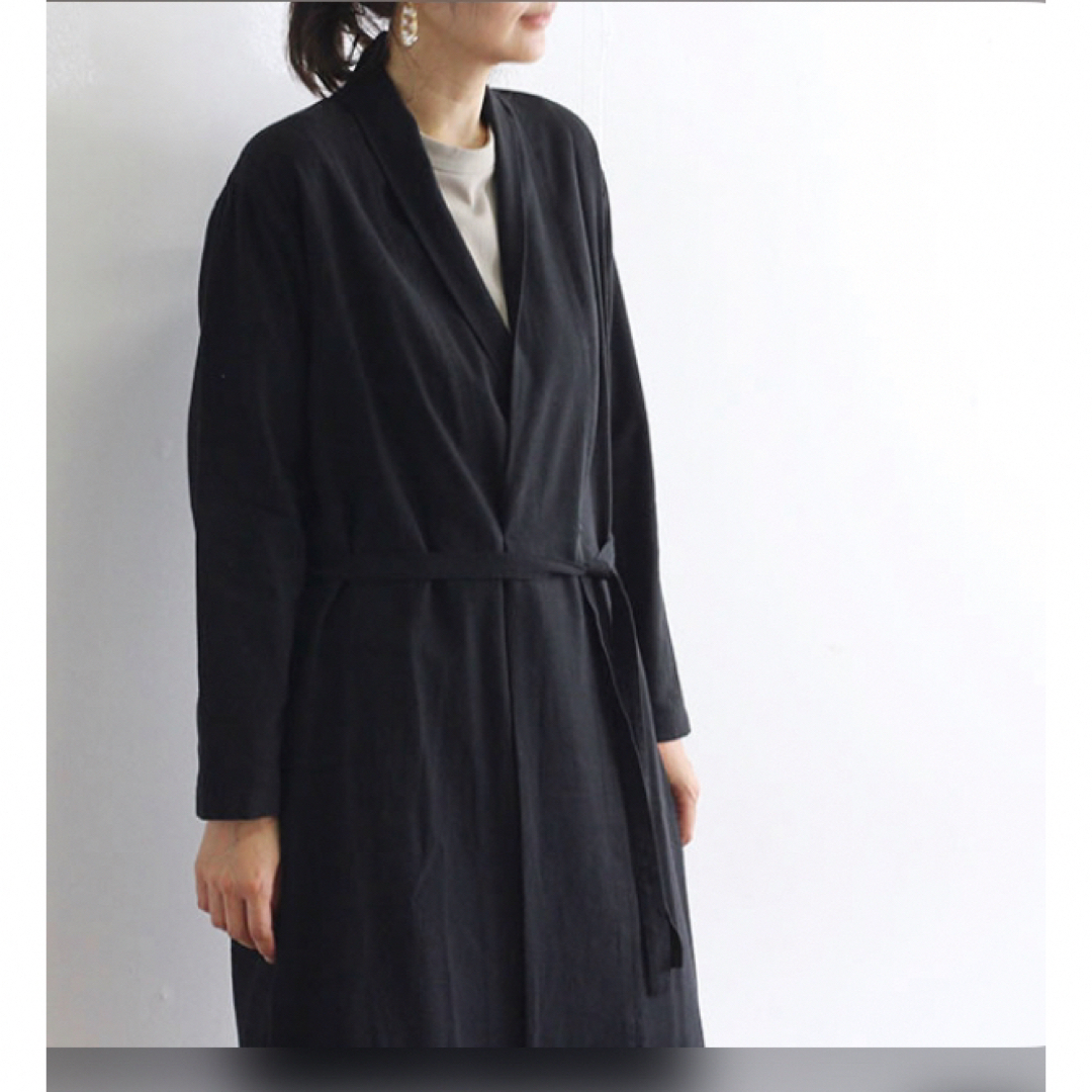 ✳︎シルク混✨evam evaエヴァムエヴァ　silk linen robe