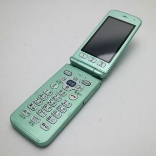 フジツウ(富士通)の新品同様 F-02J らくらくホン ミントグリーン  M666(携帯電話本体)