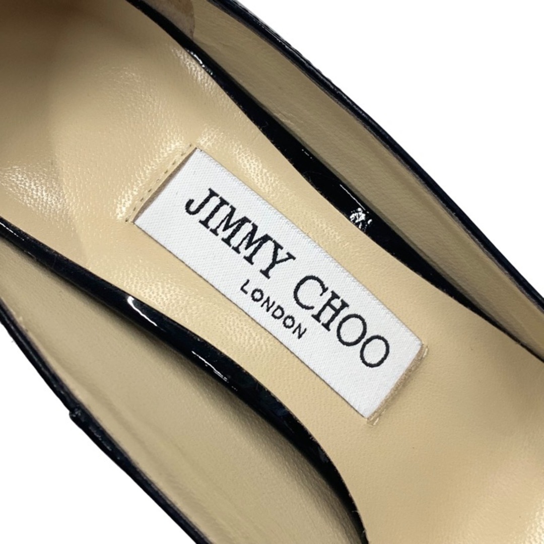 JIMMY CHOO(ジミーチュウ)のジミーチュウ JIMMY CHOO パンプス 靴 シューズ パテント ブラック 黒 ラインストーン スター パーティーシューズ レディースの靴/シューズ(ハイヒール/パンプス)の商品写真