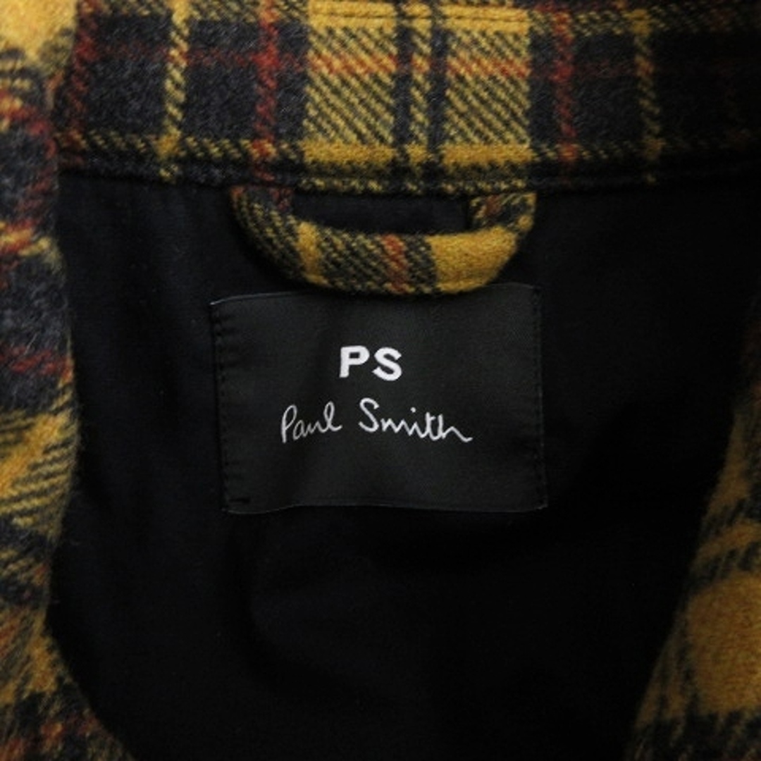 Paul Smith(ポールスミス)のポールスミス 22AW 中綿シャツジャケット 長袖 チェック 黄 L ■SM1 メンズのジャケット/アウター(ブルゾン)の商品写真