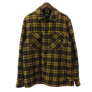 ポールスミス(Paul Smith)のポールスミス 22AW 中綿シャツジャケット 長袖 チェック 黄 L ■SM1(ブルゾン)