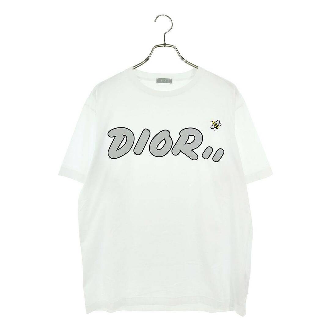 DIOR ディオール フロッキーロゴ BEE刺繍 Tシャツ ホワイト