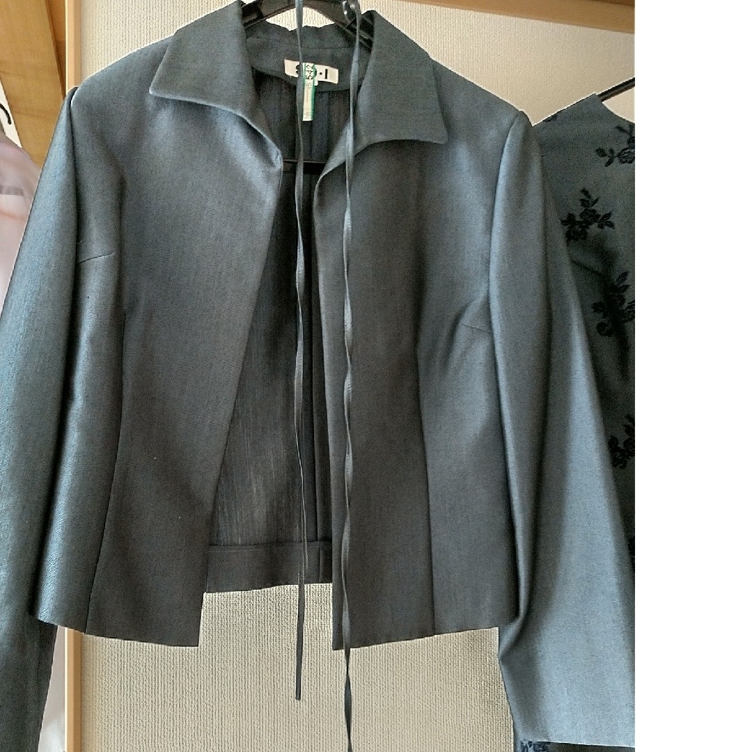レディース　スーツ　ワンピース　11号　紺　グレー　夏服 レディースのワンピース(その他)の商品写真