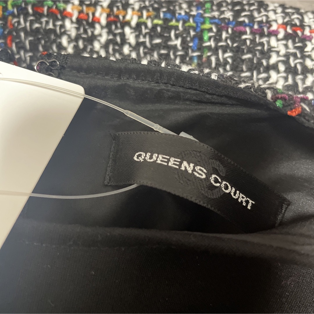 QUEENS COURT(クイーンズコート)のツイードトップス　タグ付き新品 レディースのトップス(カットソー(半袖/袖なし))の商品写真