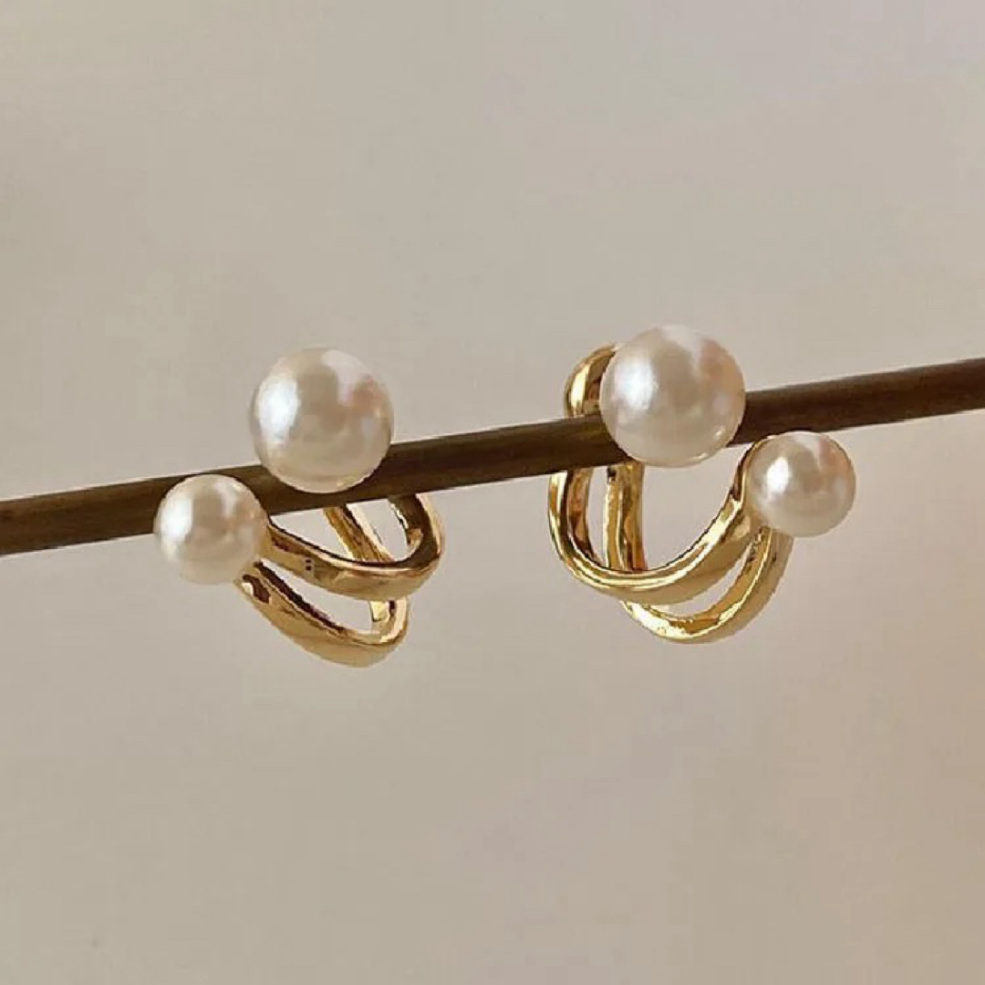 2way perl pierce gold simple レディースのアクセサリー(ピアス)の商品写真