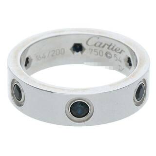 カルティエ(Cartier)のカルティエ  LOVE RING ラブリング K18WG/ブラックダイヤリング メンズ 54/14号(リング(指輪))