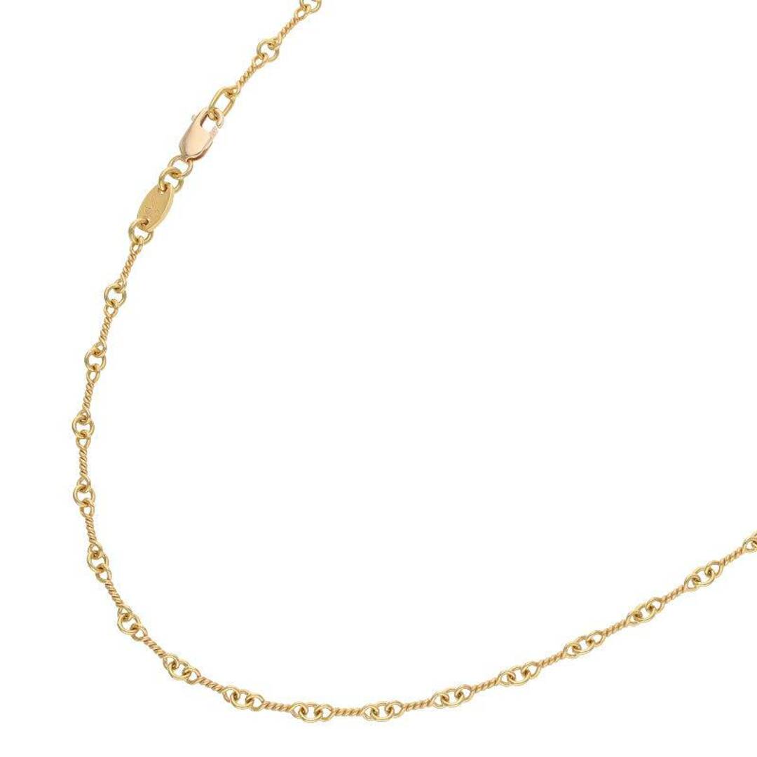 クロムハーツ  22K NECKCHAIN T18/ツイストチェーン18inch ゴールドネックレス メンズ 18inchアクセサリー