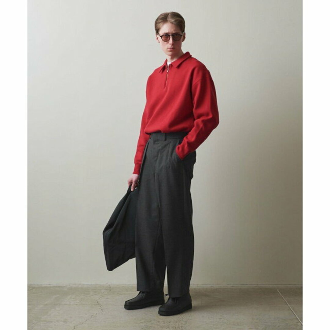 steven alan(スティーブンアラン)の【RED】【L】<DISCUS ATHLETIC * Steven Alan> HALF ZIP PL SWEAT/スウェット メンズのトップス(Tシャツ/カットソー(半袖/袖なし))の商品写真