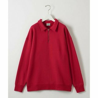 スティーブンアラン(steven alan)の【RED】<DISCUS ATHLETIC * Steven Alan> HALF ZIP PL SWEAT/スウェット(Tシャツ/カットソー(半袖/袖なし))