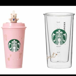 スターバックスコーヒー(Starbucks Coffee)のスターバックス　耐熱ダブルウォールグラス　リユーザブルカップセット(グラス/カップ)